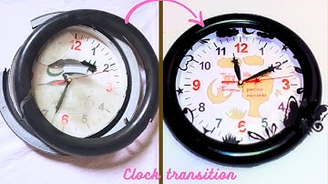 Turn Broken clock into new customize clock, clock repairing art | repair clock #repairing #art