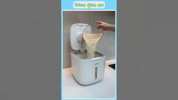 🌾 Thùng đựng gạo chống ẩm,chống mọt–Có hộp đuổi côn trùng,ly đong tiện lợi! #giadungtienich #xuhuong