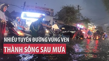 Video: Hàng loạt tuyến đường ở TP.HCM ngập nặng sau mưa- PLO