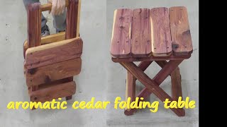 aromatic cedar folding table