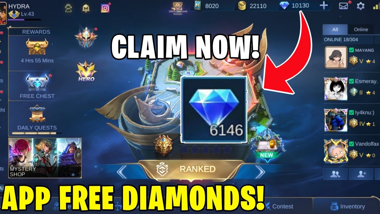 NEW APP 2021! FREE DIAMONDS CLAIM NOW! IN MOBILE LEGENDS 