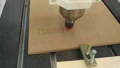 Mini cnc router 6090 test video engraving on mdf wood for client