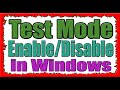 How to ON/OFF Enable/Disable Test Mode in Windows 7/8/10|For All Windows Urdu/Hindi