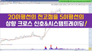 수식기초 76강 : 20이평선의 전고점을 5이평선이 상향 돌파하는 신호수식 만들기