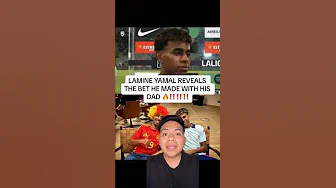 Lamine Yamal reveals the bet he made with his dad🔥‼️ #barcelona #lamineyamal #arisamayoa09 #soccer thumbnail