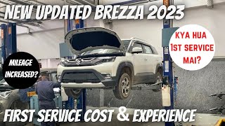 Maruti Updated Brezza 2023 First 1000Km Service Cost & Experience | brezza zxi 2023 | Brezza 6AT