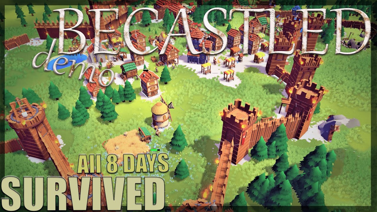 BECASTLED demo - How to Survive all 8 Days on Normal difficulty (No Commentary)