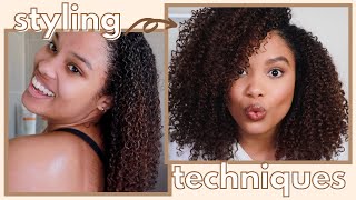 IN DEPTH wash and go styling techniques for curl definition and volume for | type 3 & 4 hair