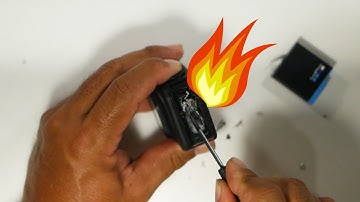 Killing GoPro #2.  Smoking Battery Stuck in GoPro Hero  8.  How to remove stuck battery.