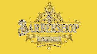 How To Make A Vintage Barbershop Logo From Scratch screenshot 3