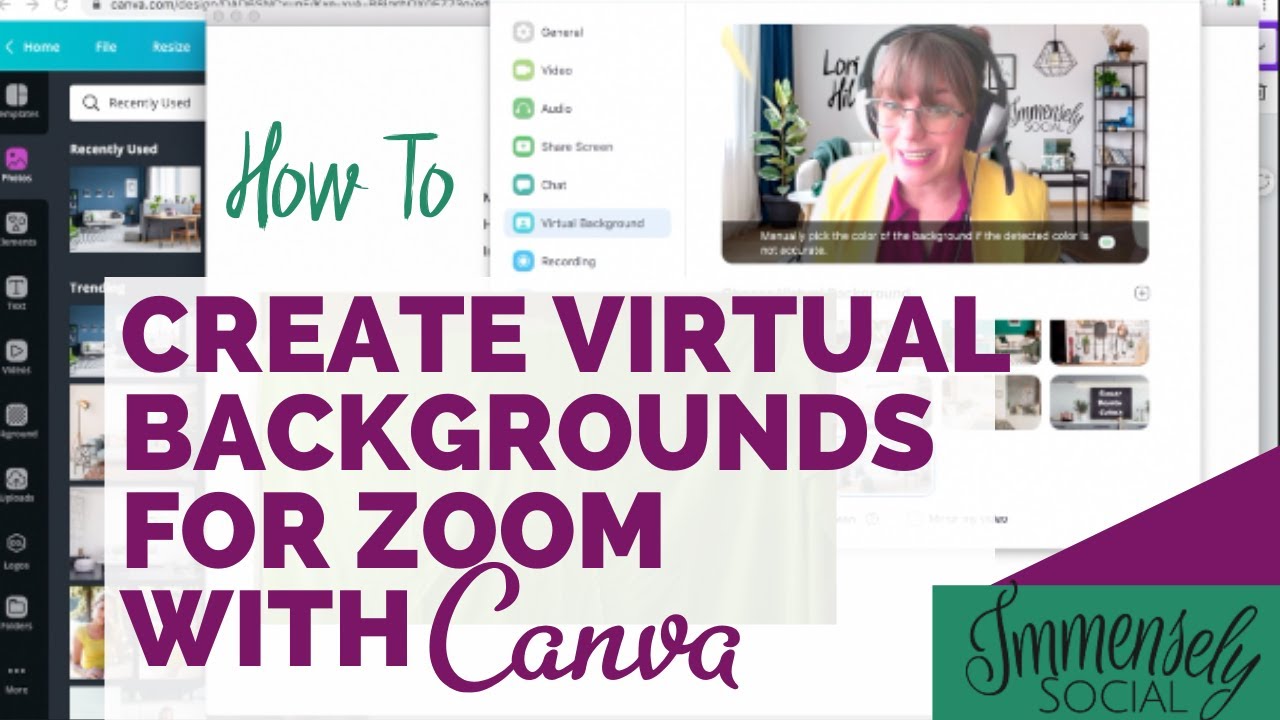 How To Create Virtual Zoom Backgrounds with Canva - YouTube