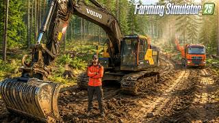 I Built a Road Through My Forest to Reach New Land! | FS25 | Farming Simulator 25