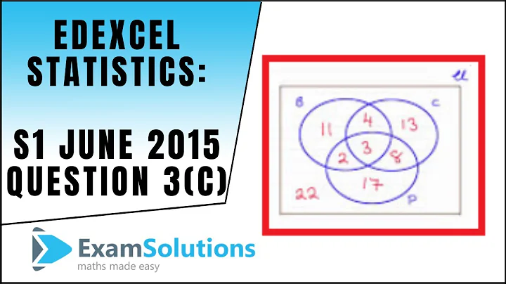 Edexcel Statistics S1 June 2015 Q3(c) : ExamSolutions Maths Revision