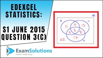 Edexcel Statistics S1 June 2015 Q3(c) : ExamSolutions Maths Revision