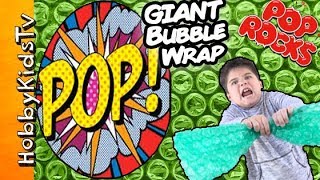 World's Biggest BUBBLE WRAP Surprise Toy Egg Challenge! Giant Gigaball Pop Rocks HobbyKidsTV