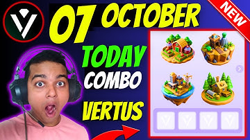 Vertus Combo Today - Vertus Mining Withdrawal | Vertus Daily Combo 7 & 8 October - Vertus Airdrop