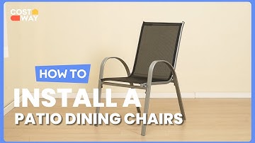How to Install the Stackable Patio Dining Chairs Set | 42976803 #costway #howto