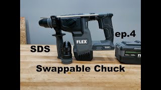 24-12 | FLEX  24v 1 inch SDS plus Rotary Hammer Drill Review | FX1551A | Best SDS ep.4 screenshot 4