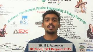 Heartiest Congratulation to our Student Nikhil S. Ajgoankar (GIT Belgaum) for getting placed at Easi screenshot 5