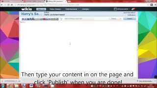 Wikia - Creating a page.