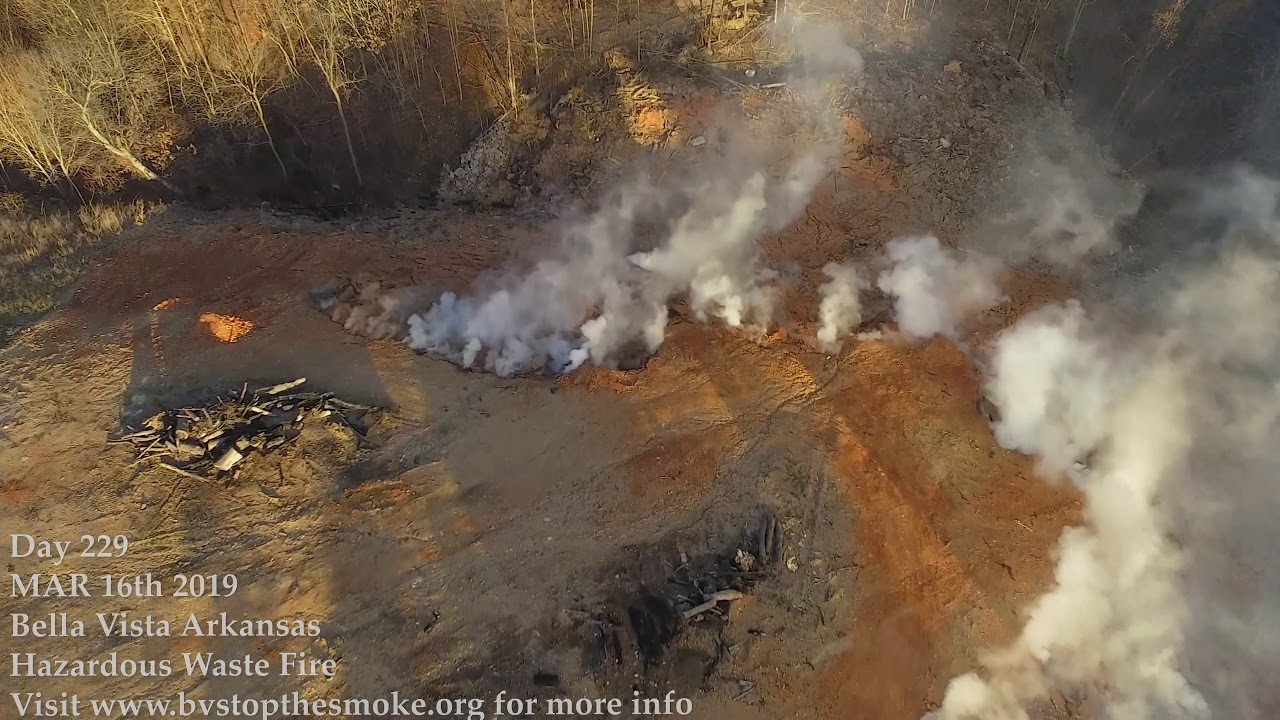 MAR 16th 2019 Bella Vista Arkansas Hazardous Waste Fire (Stump Dump