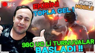 🔴HER 100 ABONE DE ROYALE PASS VE 980 UC LİK TURNUVALAR #56 PUBG MOBİLE CUSTOM ROOM CANLI YAYIN
