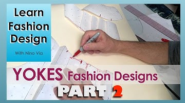 Yokes: Part 2 ~ Yoke Pattern Design Tutorial ~ Neckline Pattern Making Tutorial~Learn Fashion Online