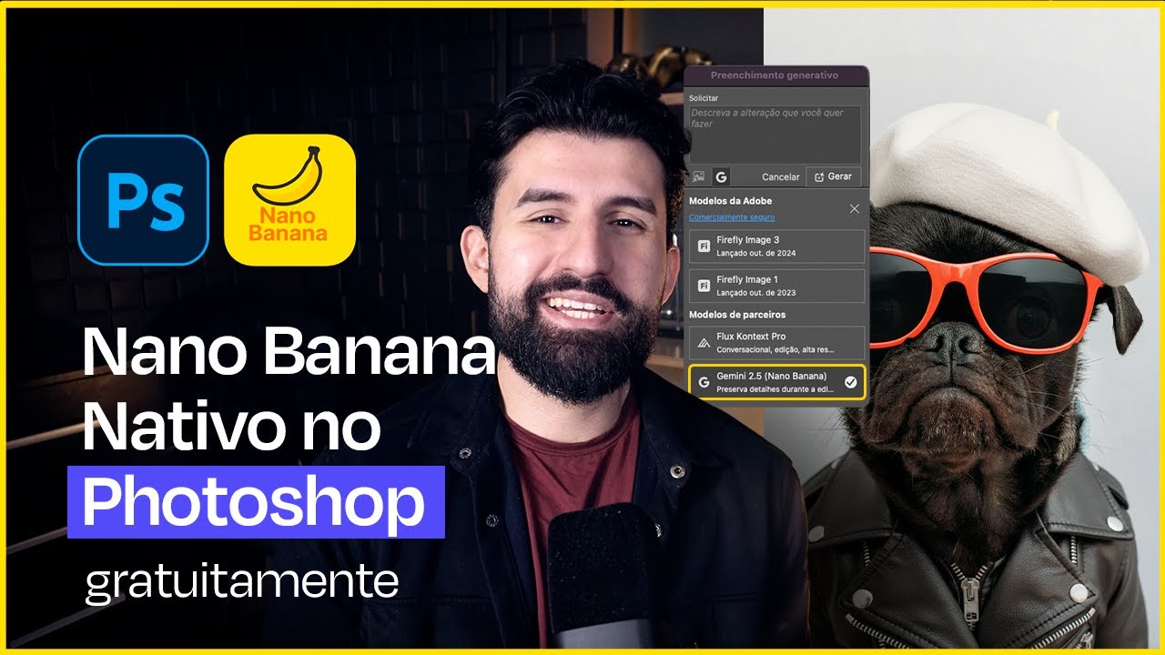 NOVIDADE: Nano Banana no preenchimento generativo do PHOTOSHOP de forma ...