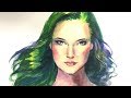 [ Eng sub ] Watercolor Tutorial | How to paint a Portrait 水彩画の基本〜女性の顔を描くコツ