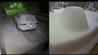 Timelapse captures record-breaking snowfall burying car in New York | AFP