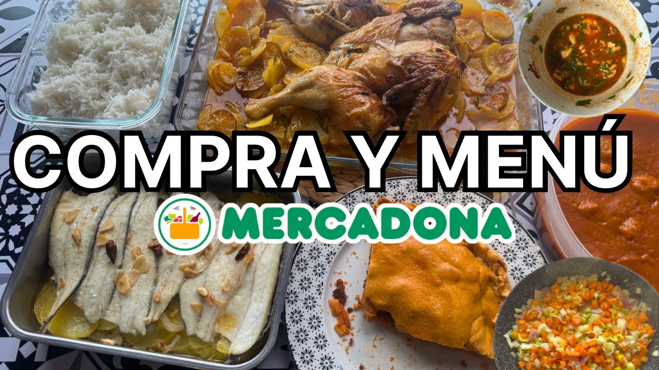 50€ en Mercadona = Menú completo para la semana 🍽️ Meal prep (recetas fáciles)