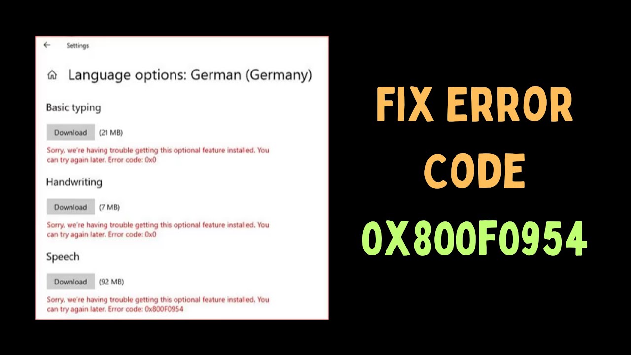 How To Fix .NET Framework Error Code 0x800f0954 On Windows 11 - YouTube