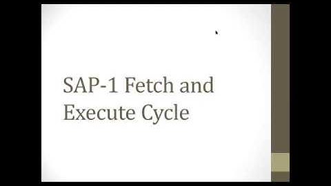 SAP-1 Fetch and Execute Cycle Part-1 (Urdu & Hindi)