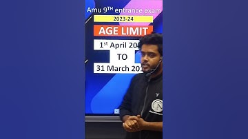 AGE LIMIT - AMU Class 9th Entrance Exam 2023 - #shorts #youtubeshorts #aligarhmuslimuniversity