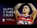 Kyle Kuzma 24 pts 4 threes 3 blks vs Sixers 21/22 season