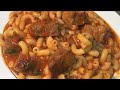 طريقة عمل المبكبكة باللحم /وطعم رائع /cooking pasta in meat sauce /للشيف ايمن حسن.