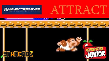Donkey Kong Jr Free Play and High Score Save Kit - Attract Mode