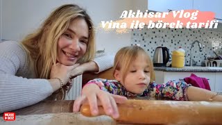 VLOG | Akhisar’a büyük Anne ziyareti ❤️| Vina ile aile ritüeli makedon böreği tarifi😇
