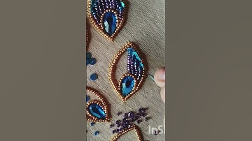 Aari 5d peacock feather filling work