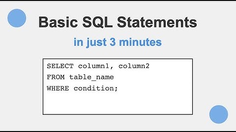 Basic SQL Query explained in 3 minutes!