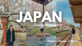 Japan Vlog | Solo Trip to Chase Cherry Blossom Sakura | Tokyo - Kyoto - Osaka | Food, Parks, Street