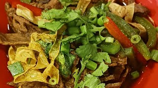 Spicy Beef Strips, Tofu, and Veggies