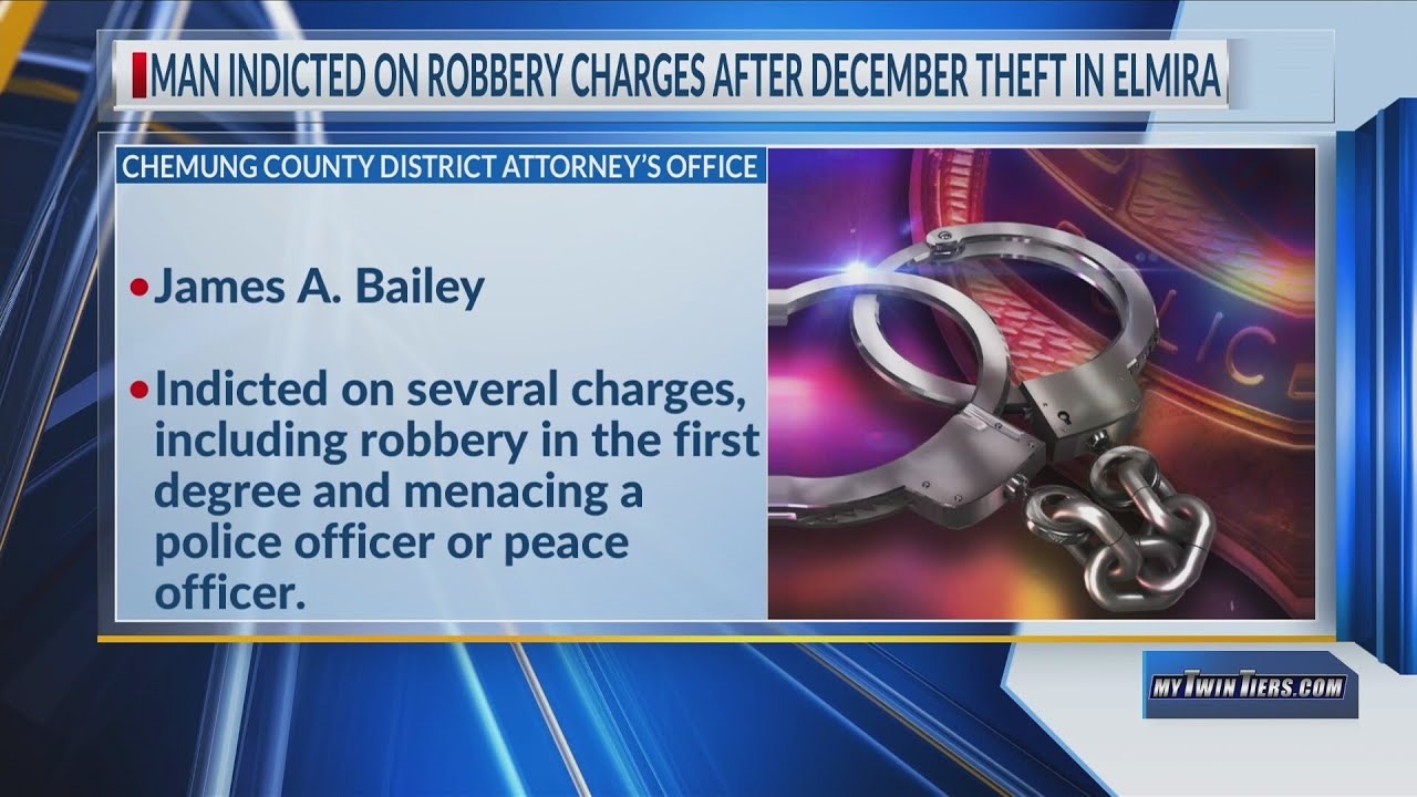 Man indicted on robbery charges after December theft in Elmira - YouTube