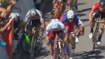 **Never before seen** Tour de France - Peter Sagan kicked out of race over Cavendish crash