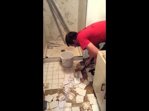How To Tear Up Bathroom Tile?