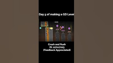 Day 5 of making a level! “Crush and Rush” ID: 127117223#geometrydash #gd #level #gdlevels #gdcreator