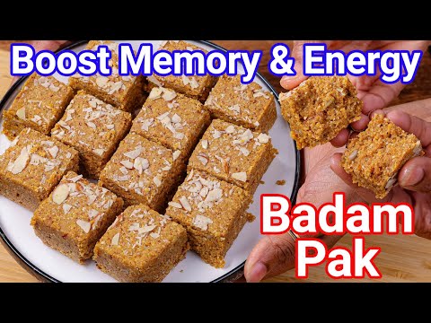 Badam Pak Recipe - Boost Memory  Energy  Almond Pak - 100 Plus Health Benefits