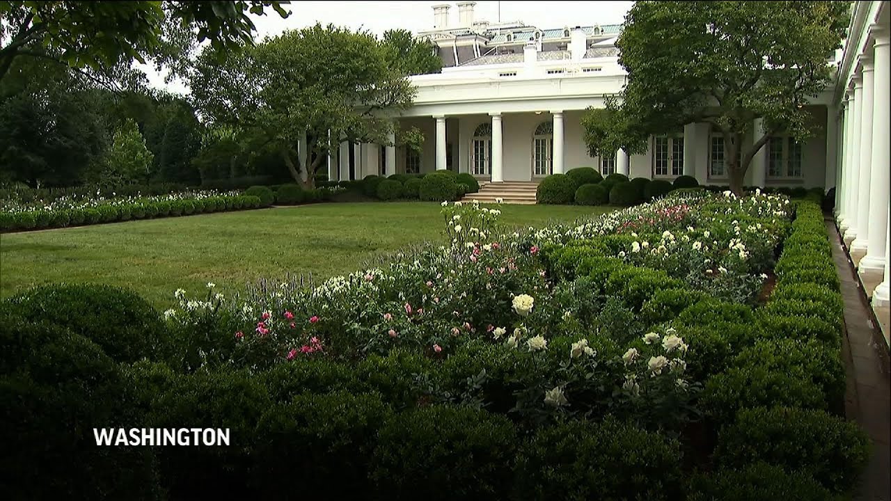 White House Rose Garden Set For First Lady Speech Youtube