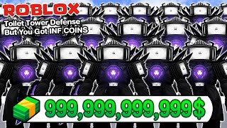 Roblox : Toilet Tower Defense but INF COINS 💰 เกมสร้างป้อม แต่ เงินคุณมีไม่จำกัด !!!