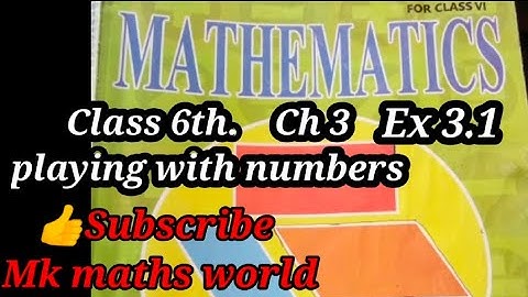 Class 6th Maths Ch 3 Playing with Numbers Ex 3.1.PSEB/CBSE/NCERT BOARD👍very easy explained Subscribe